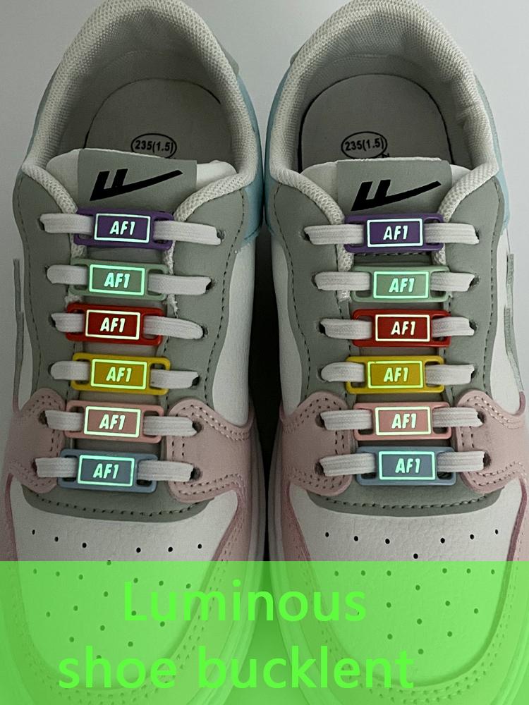 Luminous Shoelaces Buckle AF1 Glowing Metal Lock for Shoelace DIY Lace Shoe Footwear Decoration Sneaker Decorations Accessories