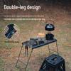 ZISIZ Folding Camping Table with Mesh Shelf