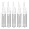 5pcs Duckbill Nozzle Vacuum Pump Bottle Clear Refillable Travel Dispenser Container for Eye Cream Lotion 10ml