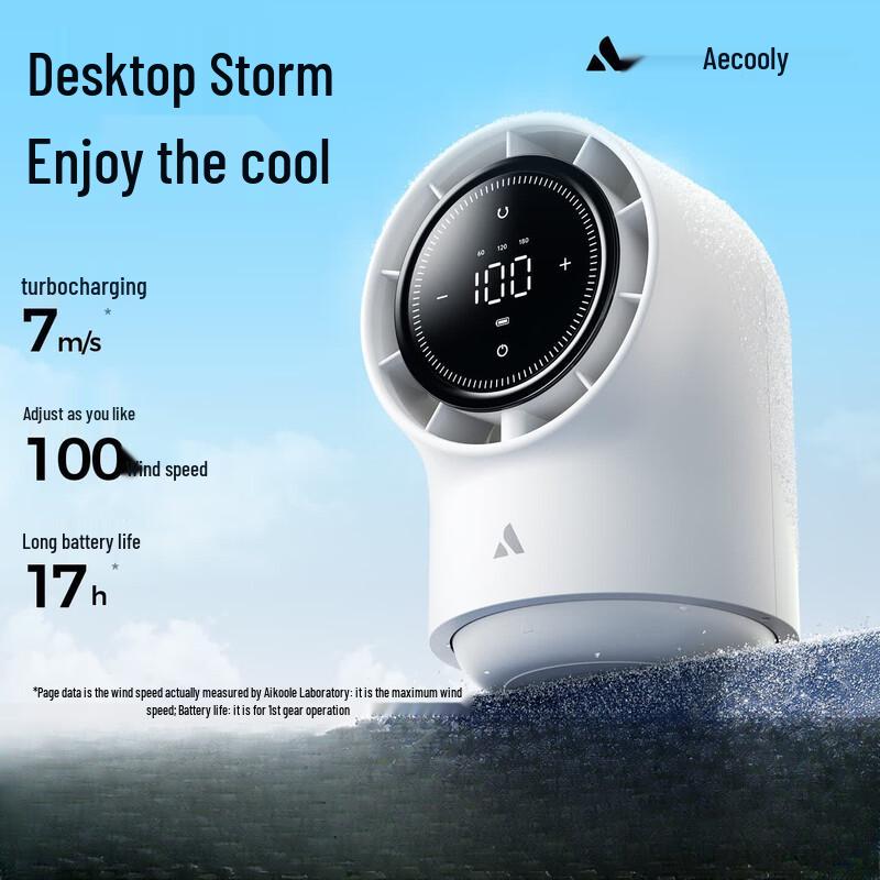 Aecooly Ultra-Quiet Bladeless Desk Fan