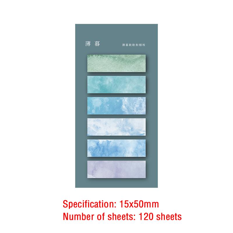 120 Sheets Posted It Self-Adhesive Sticky Notes Cute Index Memo Pad Bookmark Annotation Books Page Marker Stationery Supplies
