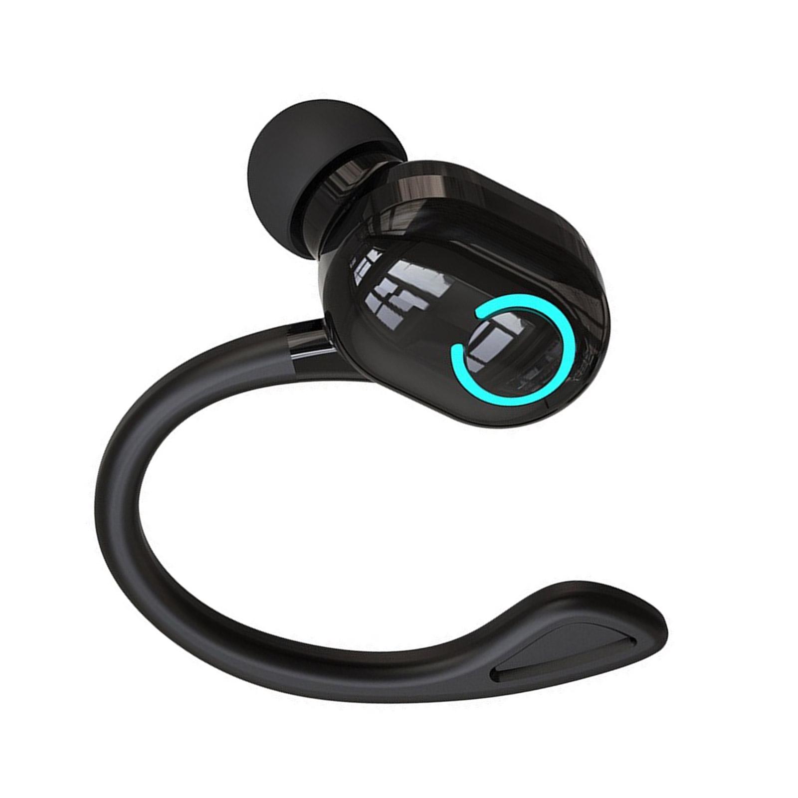 

Беспроводные наушники с заушными крючками, совместимые с Bluetooth, один наушник, деловые наушники-вкладыши, длительное время работы от аккумулятора чёрный