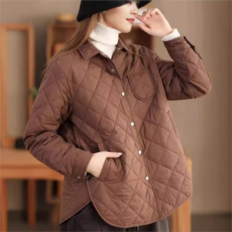 Johnature Cappotto monopetto a maniche lunghe con colletto rovesciato, tinta unita, da donna, autunno, autunno