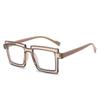 Two Dimensional Flat Lens Ins Square Anti-blue Glasses Frame Personality Trend Glasses