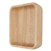 Wood Salad Bowl Square Thicked Simple Food Rice Salad Bowl Kitchen Tableware for Restaurant18cm / 7.1in