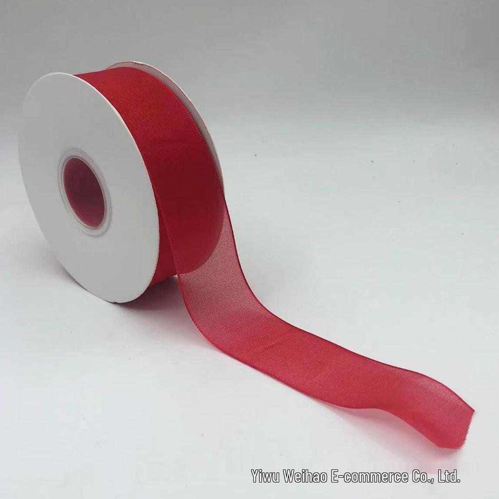 Rainbow Pearl Yarn Ribbon for DIY Projects – 4cm Headwear, Bouquet, and Fresh Flower Packaging Bow Streamer