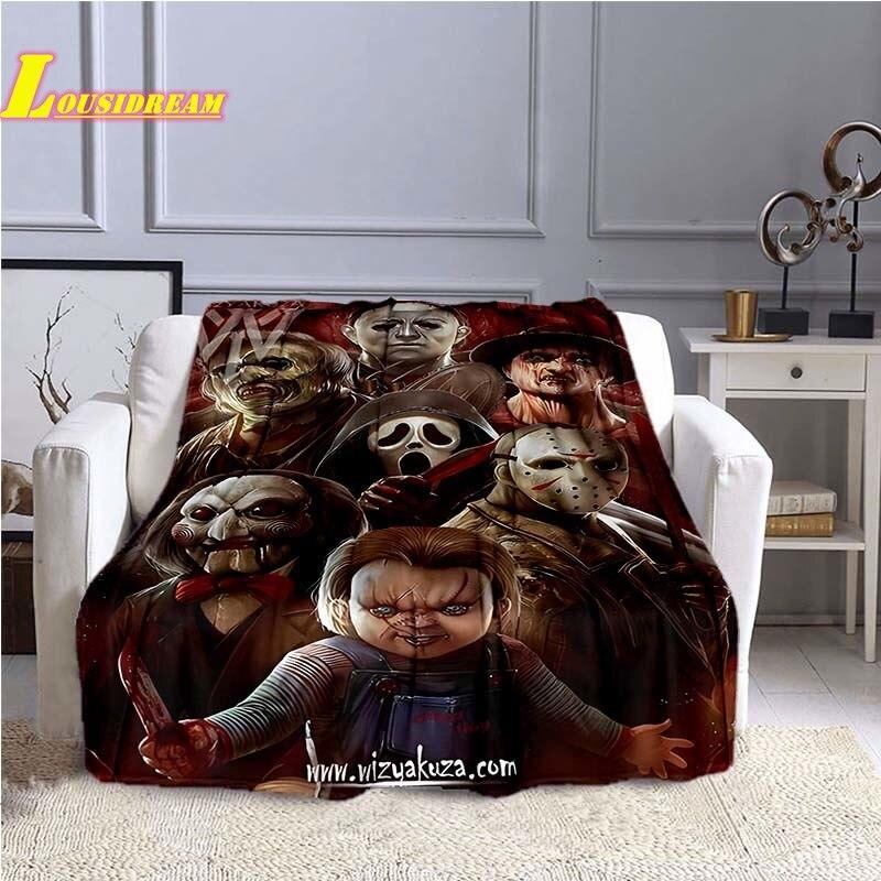 Satın alın Horror movie printed blankets children's warm blankets outdoor car travel rest