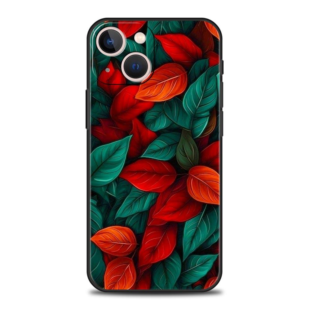 

Cartoon Leaf Phone Case Cover for iPhone 17 16 15 14 13 12 11 Pro Max 17 Air Plus Shockproof Soft TPU Shell Fundas Capas Coque iPhone 17 Air