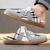 Men's casual slippers four seasons outdoor breathable stirrups fashion lightweight walking shoes soft non-slip indoor lazy shoes