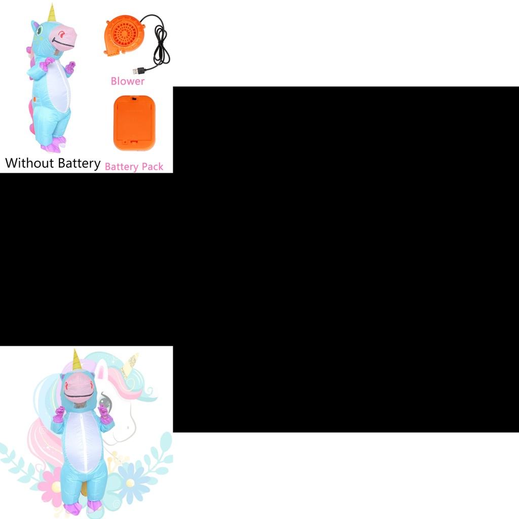 Cute Unicorn Dress-up Prop For Festivals And Events Inflatable Blue Costume