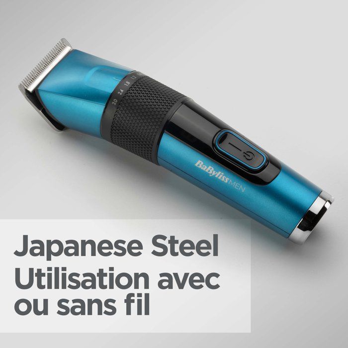 Tondeuse cheveux - BABYLISS - P1362E - Lames acier japonais - 45 hauteurs - Ecran digital - Batterie lithium