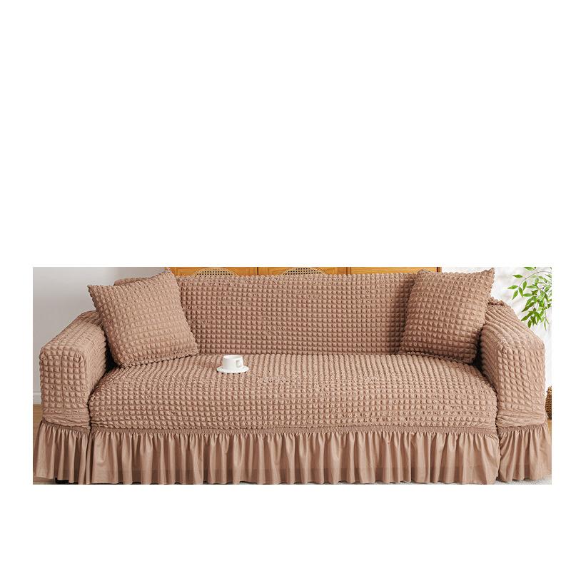 Seersucker Stoff Sofabezug All-Inclusive Spitze Verdickt Rutschfest Staubdicht Sofabezug für alle Jahreszeiten