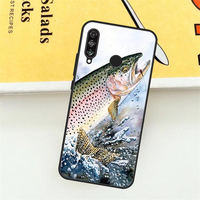 Trout Fishing Case For Huawei P30 P20 P40 Lite Nova 11 Pro 9 10 SE 5T 3i 7i 11i Y60 Y70 Y90 Y61 Y91 Cover