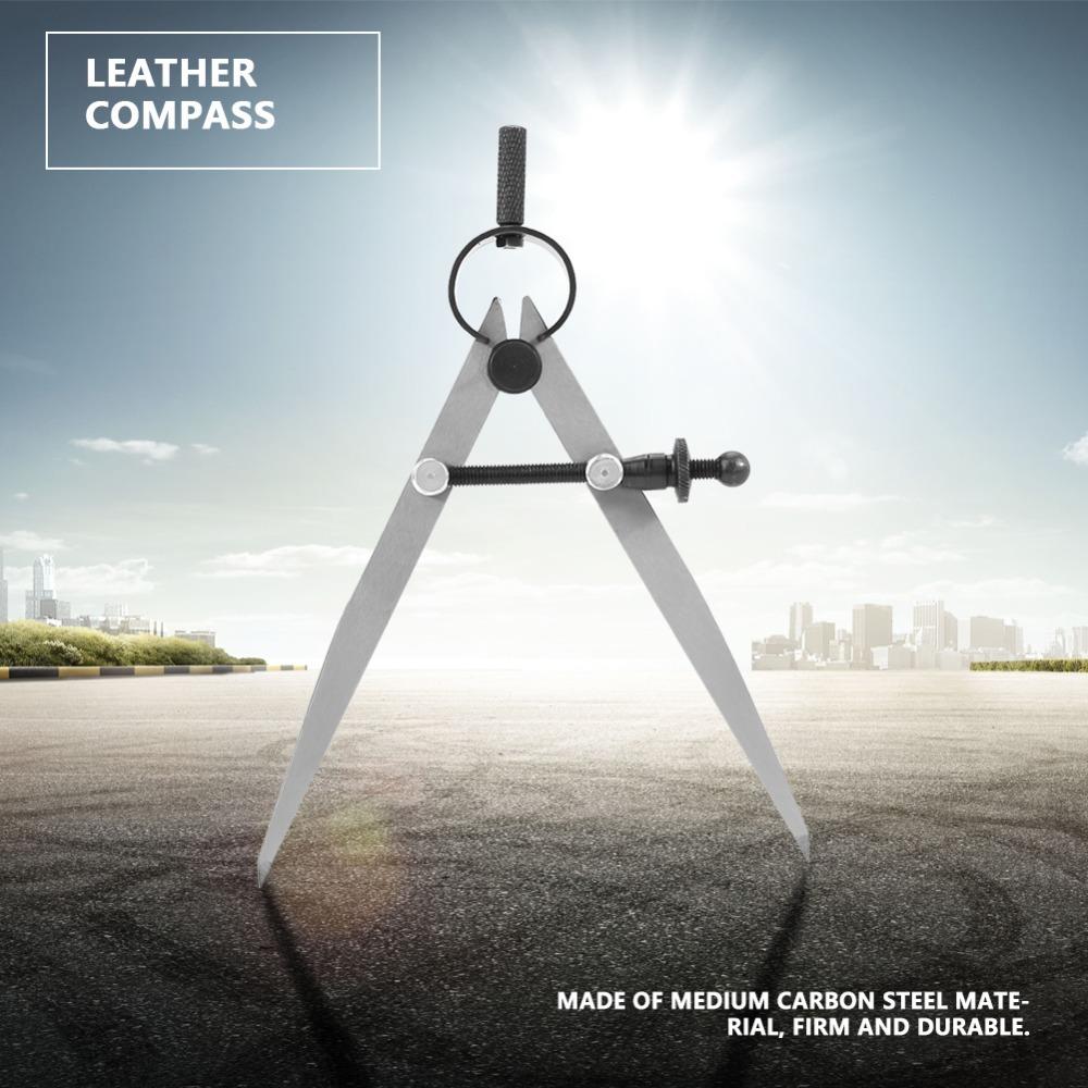 Leather Divider Leather Compass 100mm Rotating Compass Professional Spring Divider Woodworking
