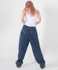 Sseleupe Skater Baggy Denim Pants Mid Blue