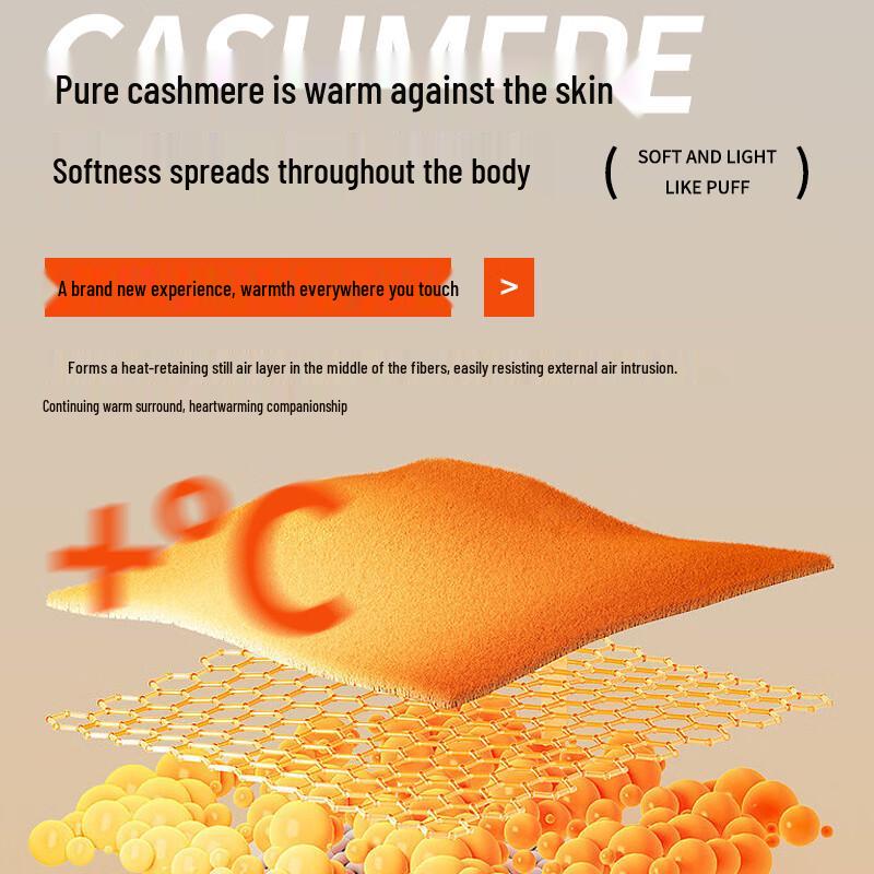 Hengyuanxiang Men's Thickened Pure Cashmere Hooded Pullover