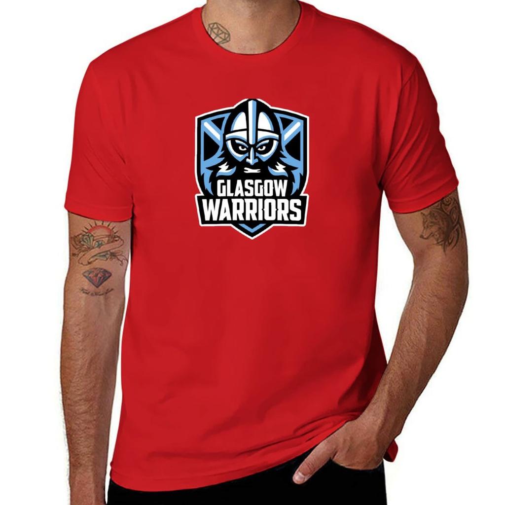 Glasgow Warriors T-Shirt Aesthetic Clothing Tees Boys Whites Plain White T Shirts Men