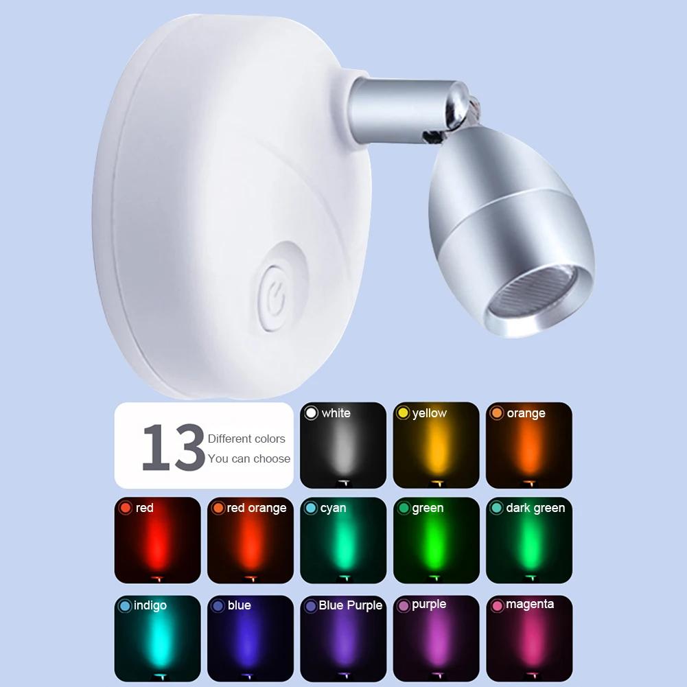 Remote Wireless LED Spotlights Rotatable Accent Lights Battery Powered Puck Picture Lights Indoor Closet Lights Wall Lamp