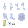 Musical Note Wind Chimes Mold Wind Bell Pendants Silicone Molds Epoxy Resin Molds for DIY Handcraft Home Decoration