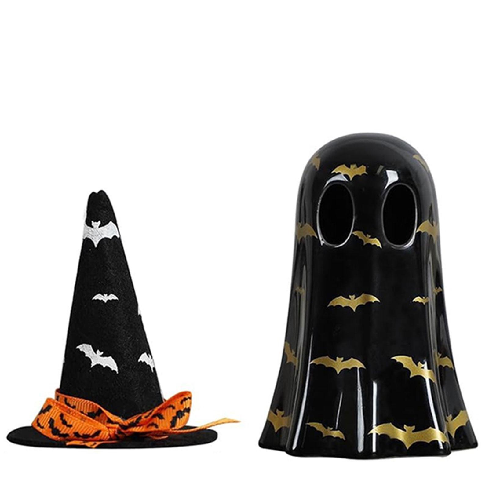 

Украшения в виде призраков Spookys из смолы, разноцветные фигурки призраков, статуэтки, домашний декор, акценты чёрный