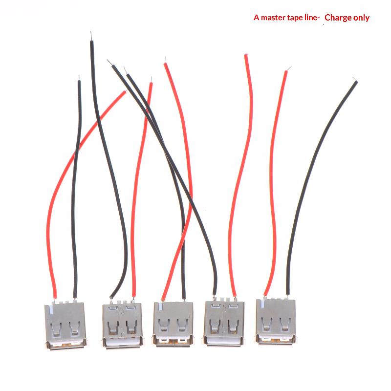 5Pcs 2Pin Micro Usb Type C Male Female Jack Welding Wire Straight Connector For Mobile Phone Charging Port Socket