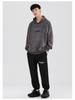 Mr. Cotton Men's Trendy Suede Plush Hooded Sweatshirt, Heavyweight 380g, Loose Fit, Long Sleeve, Printed Design.