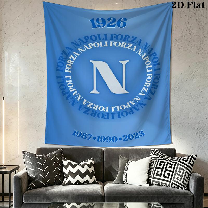 Napoli Wall Tapestry Aesthetic Wall Hanging Printed Fabric Blanket Decorative Tapestries for Bedroom Living Room Home Decor