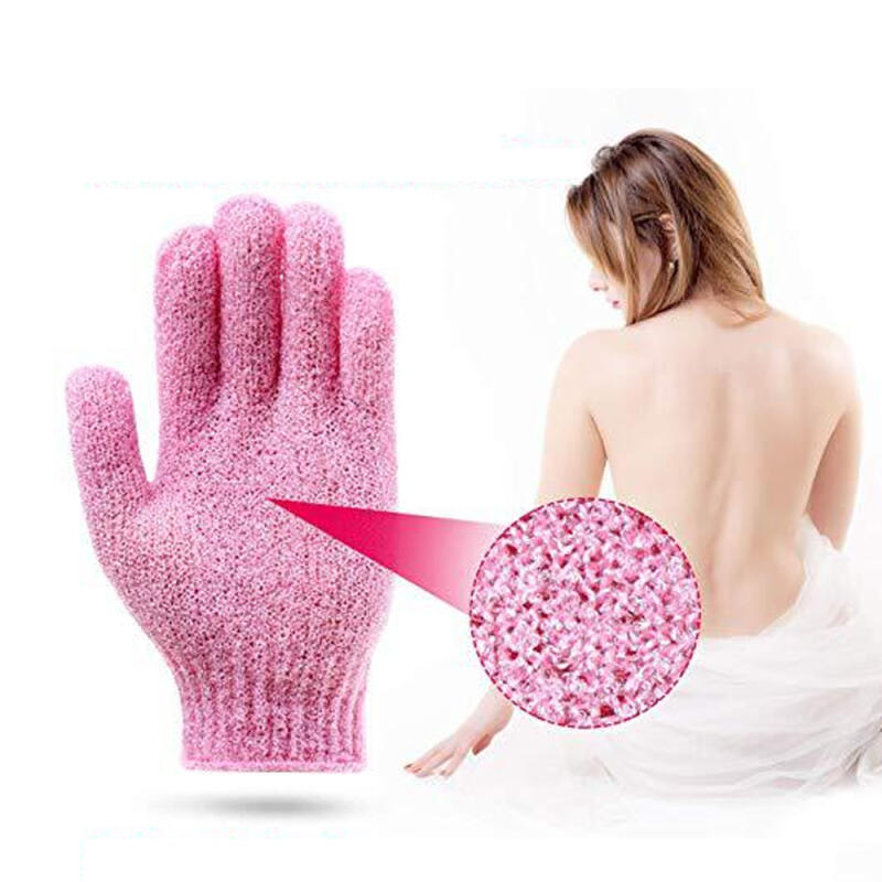 Finger scrub gloves/towels, bath shower ball, towel brush Fingerless Gloves Blue