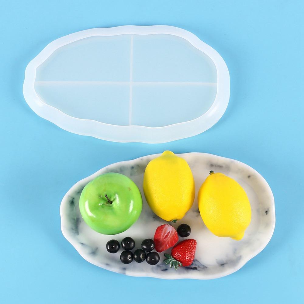 Silicone Irregular Oval Tray Mold Soft Transparent Tray Mold New Jewelry Holder Mold Storage Tray