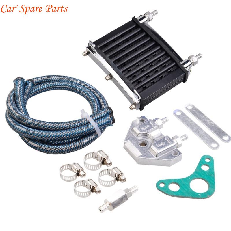 Y4UA Dirt Pit Soil Bike Engine Oil Cooler Radiator Cooling for 50cc 70cc 90cc 110cc