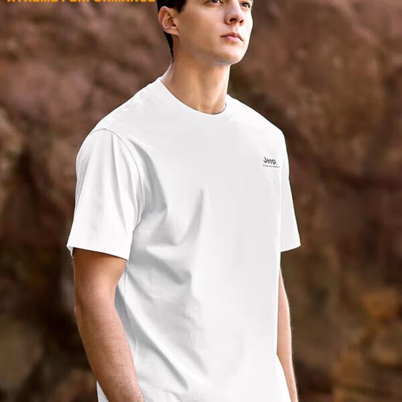 Jeep Men s Solid Round Neck Short Sleeve T-Shirt L
