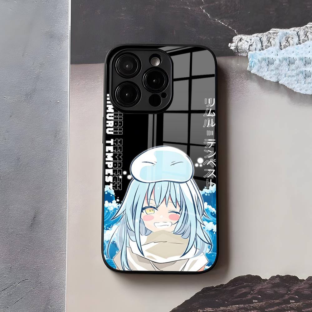 Rimuru Tempest T-Tensei Phone Case For IPhone 17 Air 16 E Pro Max 15 14 13 Mini 12 Pro 11 Max Plus Black Glass Cover