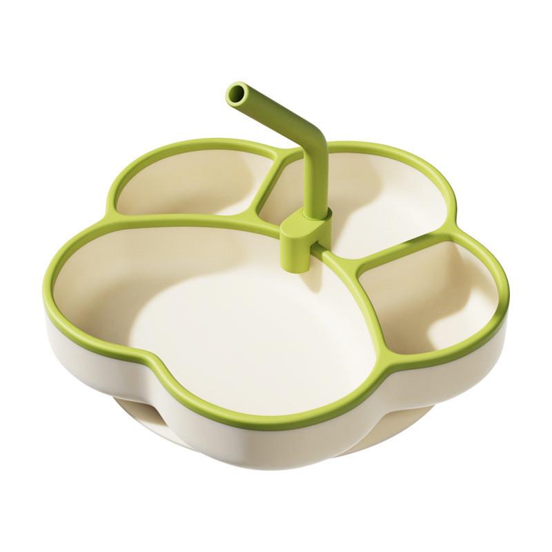 Baby Silicone Divided Cat Paw Plate With Suction For Toddlers Feeding And Training