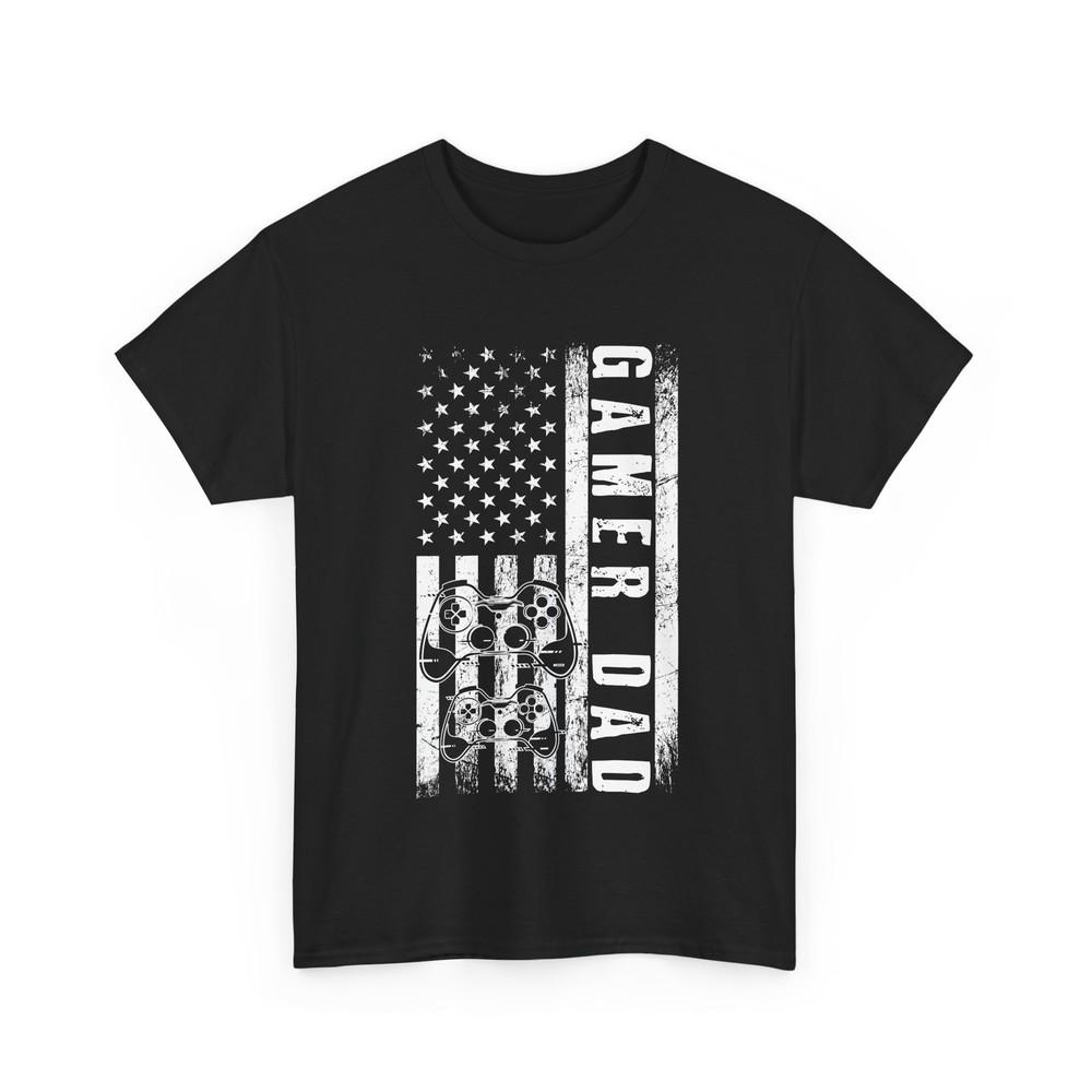 

Father‘s Day Shirt, American Flag Gamer Dad Video Games Controller Dad T-shirt M