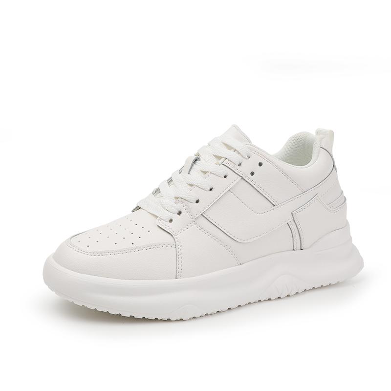 

Men s White Sports Oxford Shoes Elevator Insole Height Increase 6cm Lace-up Sneakers Plus Size 37-46 37 белый