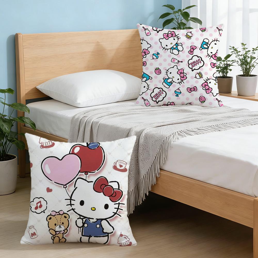 Kawaii H-Hello Cute Kitty-Y Cushion Cover For Pillow Printing Sofa Decoration Home Car Room Coffee Shop Office Nordic Simplicity