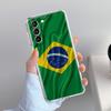 Etui Na Telefon Dla Samsung Galaxy S26 S25 S24 S23 S22 Ultra S20 S21 FE 5G Plus Miękkie Przezroczyste Pokrowiec Duża Flaga Brazylii