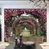 Romantic Flowers Photo Wallpaper 3d Rose Wreath Large Mural For Living Room Bedroom Wall Paper Home Decor
