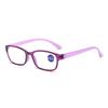 2pcs Elegant Retro Reading Glasses for Women Men Lightweight Square Design with Purple & Black Frames +1.00 To +4.00