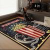 1PC Custom Name Movie Night Popcorn Party Theme Floor Mat Ideal for Living Room, Game Rooms, Office, Bedroom Floor Mat Playful Design