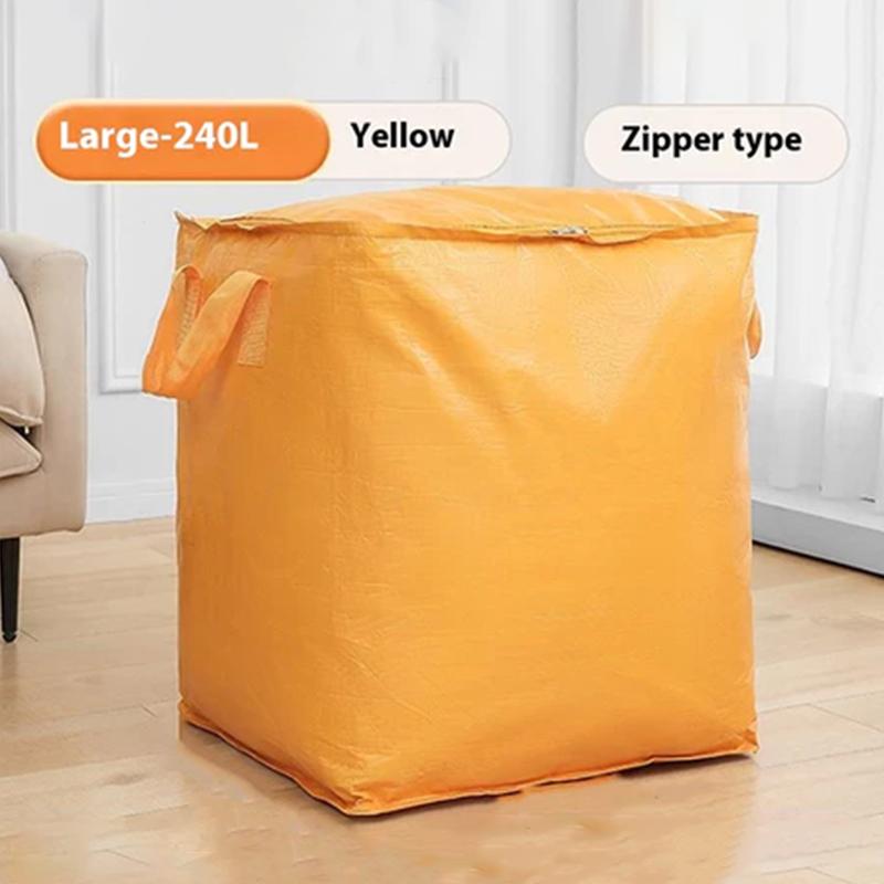 Large Capacity Moving Packaging Bag 100L Waterproof Woven Clothes Organizer for Dormitory Home Packing Storage