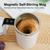 Magnetische, selbstrührende Kaffeetassen, tragbarer automatischer Mischbecher, wiederaufladbarer, selbstrührender Becher mit Thermometer für das Home-Office
