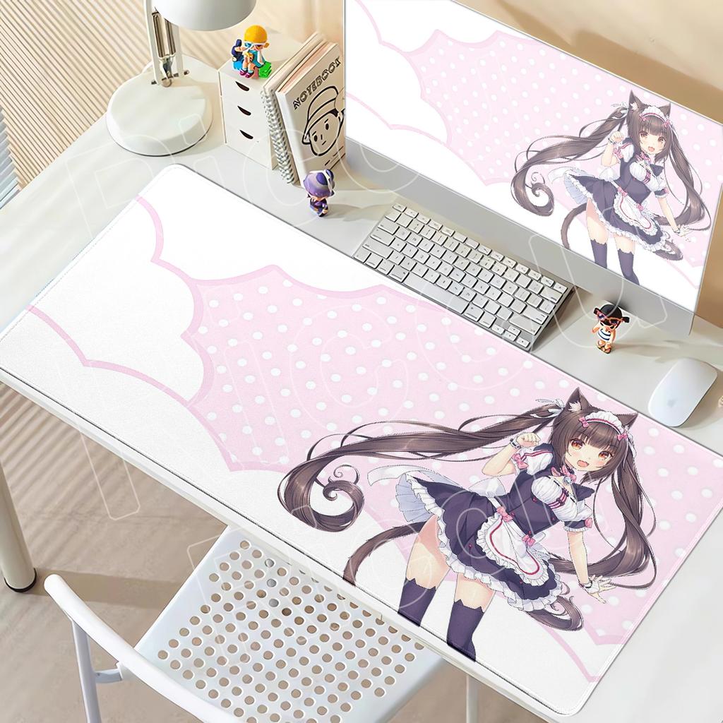 Kawaii Anime Girl N-Nekopara Mouse Pad HD Printing Anti-Slip Rubber Bottom Washable Table Pad PC Gaming Mouse Mats Office Carpet
