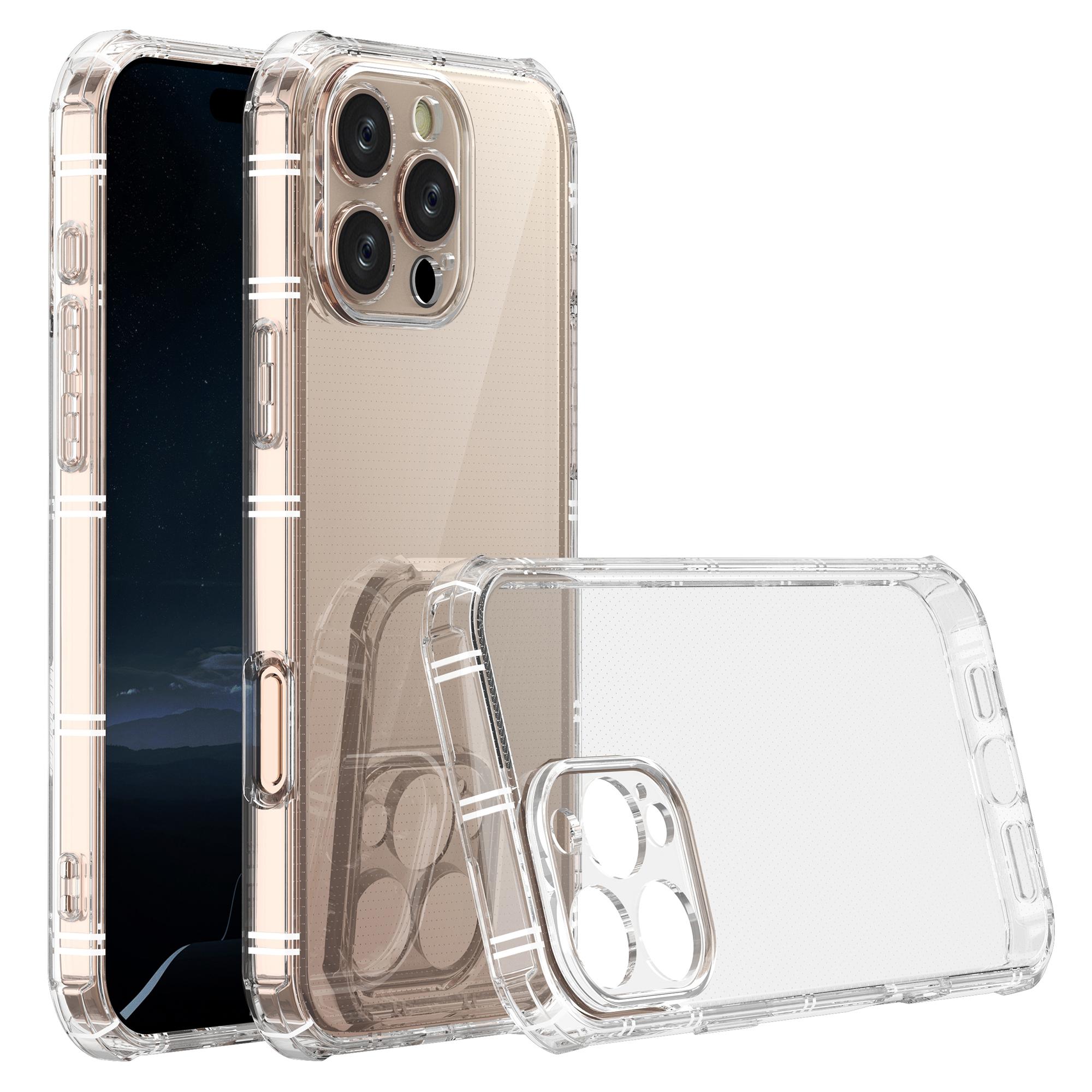 

SHANWO Чехол для iPhone 16 Pro Max Прямоугольный Прозрачный Противоударный ТПУ Задняя Крышка для Телефона A