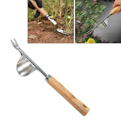 Farmland Garden Hand Weeder Tool Wood Handle Weed Dandelion Remover Garden Supplies Lawn Weeder
