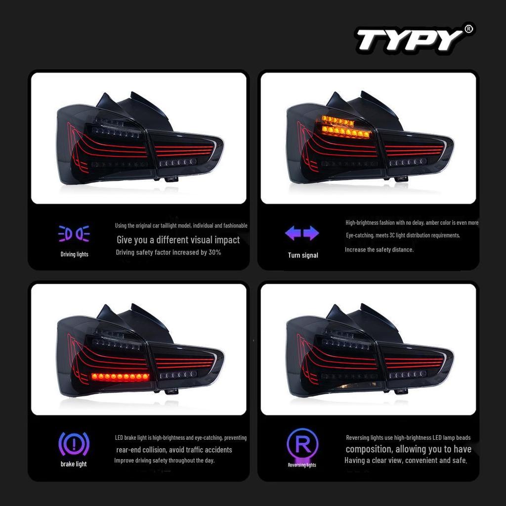LED Flowing Turn Signal Taillight for BMW 1 Series Hatchback (2015-2018) F20 Modified CLS Rear Assembly