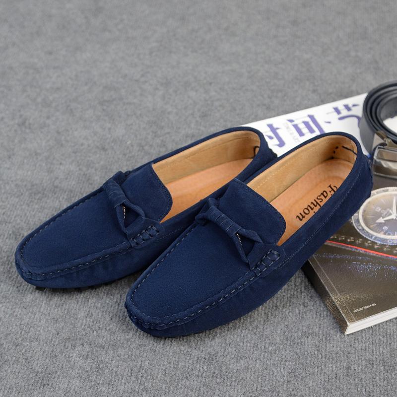 Men Casual Shoes Men's Loafers Flats Men Breathable Slip-On Soft Leather Driving Shoes Moccasins Suede Shoes Men Big Size 38-47