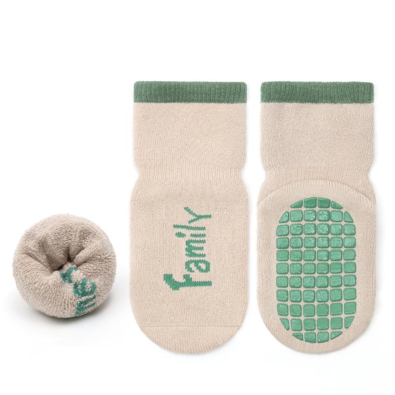 Baby Boys Girls Anti-Slip Cotton Socks Cute Toddlers Kids Winter Thick Warm Non Skid Grip Floor Safe Walking Socks