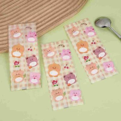 50Pcs/Set Cartoon Food Grade Ice Pop Bags Disposable Plastic Popsicle Bags Freeze Treat Storage Transparent Ice Popsicle