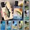 Offshore Angling Fishing Fish Rod Phone Case Cover for Samsung Galaxy A12 A22 A32 A52 A72 A02S A51 A50S A31 A20S A10S Note 20 Ul